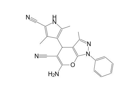 pyrano[2,3-c]pyrazole-5-carbonitrile, 6-amino-4-(5-cyano-2,4-dimethyl-1H-pyrrol-3-yl)-1,4-dihydro-3-methyl-1-phenyl-