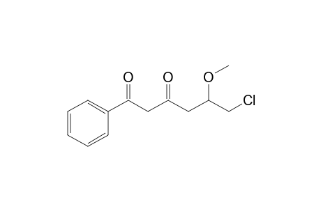 6-Chloranyl-5-methoxy-1-phenyl-hexane-1,3-dione