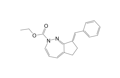 ethyl 8-benzylidene-2,6,7,8-tetrahydrocyclopentano[c]-1,2-diazepine-2-carboxylate