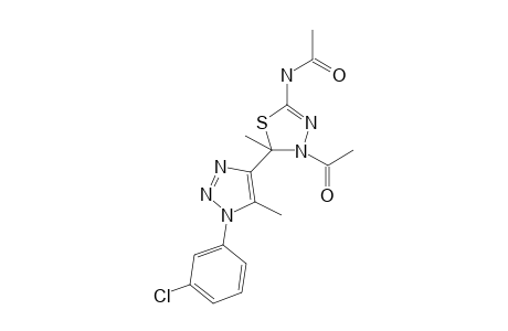 N-(4-acetyl-5-(1-(3-chlorophenyl)-5-methyl-1H-1,2,3-triazol-4-yl)-5-methyl-4,5-dihydro-1,3,4-thiadiazol-2-yl)acetamide