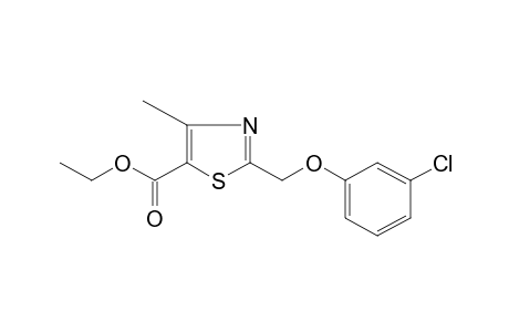2-[(m-chlorophenoxy)methyl]-4-methyl-5-thiazolecarboxylic acid, ethyl ester
