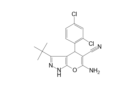 6-Amino-3-tert-butyl-4-(2,4-dichloro-phenyl)-1,4-dihydro-pyrano[2,3-c]pyrazole-5-carbonitrile