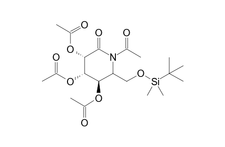 (3S,4S,5R,6R)-3,4,5-Triacetoxy-1-acetyl-2-(tert-butyldimethylsilyloxymethyl)-6-oxopiperidine