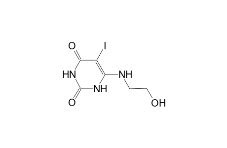 6-(2-Hydroxy-ethylamino)-5-iodo-1H-pyrimidine-2,4-dione
