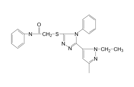2-{[5-(1-ethyl-3-methylpyrazol-5-yl)-4-phenyl-4H-1,2,4-triazol-3-yl]thio}acetanilide