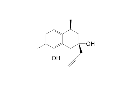 (5S,7R)-2,5-Dimethyl-7-prop-2-yn-1-yl-5,6,7,8-tetrahydronapthalene-1,7-diol