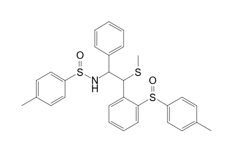 N-{1-Phenyl-2[2-(p-toluenesulfinyl)phenyl]-2-(methylthio)ethyl}-p-toluenesulfinamide