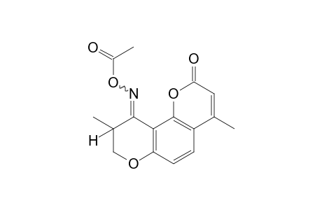 8,9-dihydro-4,9-dimethyl-2H,10H-benzo[1,2-b.3,4-b']dipyran-2,10-dione, 10-(o-acetyloxime)