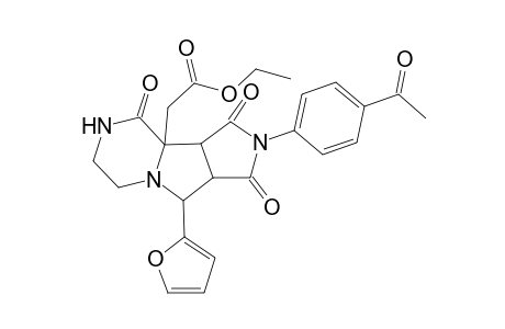 Ethyl [9-(2-Furyl)-2-(4-acetylphenyl)-1,3,4-trioxodecahydro-3bH-pyrrolo[3',4':3,4]pyrrolo[1,2-a]pyrazin-3b-yl]acetate