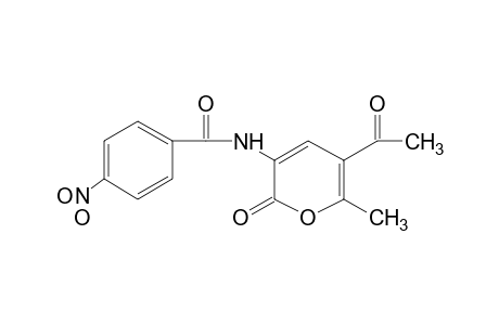 N-(5-ACETYL-6-METHYL-2-OXO-2H-PYRAN-3-YL)-p-NITROBENZAMIDE