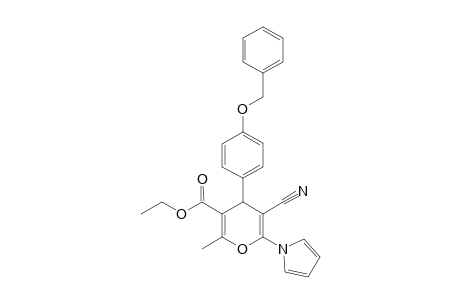 Ethyl 4-[4-(benzyloxy)phenyl]-5-cyano-2-methyl-6-(1H-pyrrol-1-yl)-4H-pyran-3-carboxylate