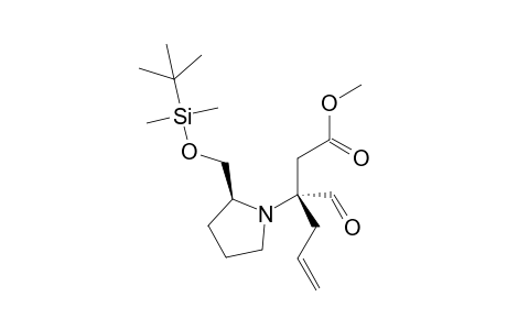 3-[2-(tert-butyl-dimethyl-silanyloxymethyl)-pyrrolidin-1-yl]-3-formyl-hex-5-enoic acid methyl ester