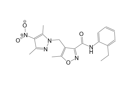 4-[(3,5-dimethyl-4-nitro-1H-pyrazol-1-yl)methyl]-N-(2-ethylphenyl)-5-methyl-3-isoxazolecarboxamide