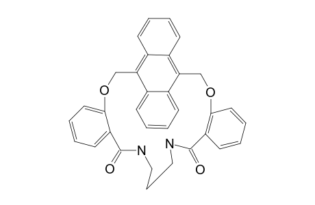 Anthracene-9,10-diyl-cyclolic[dibenzo[c,l]-2,14-dioxa-6,10-diazacyclohexadeca-dien-5,11-dione]