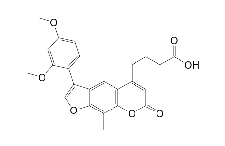 4-[3-(2,4-dimethoxyphenyl)-7-keto-9-methyl-furo[3,2-g]chromen-5-yl]butyric acid