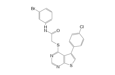 N-(3-bromophenyl)-2-{[5-(4-chlorophenyl)thieno[2,3-d]pyrimidin-4-yl]sulfanyl}acetamide