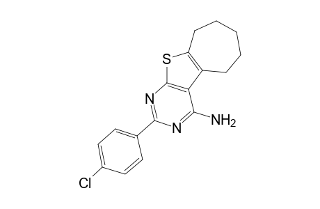 4-amino-2-(p-chlorophenyl)-6,7,8,9-tetrahydro-5H-cyclohepta[4,5]thieno[2,3-d]pyrimidine
