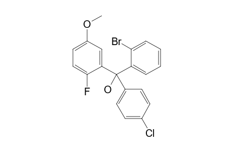 (2-Bromophenyl)-(4-chlorophenyl)-(2-fluoranyl-5-methoxy-phenyl)methanol