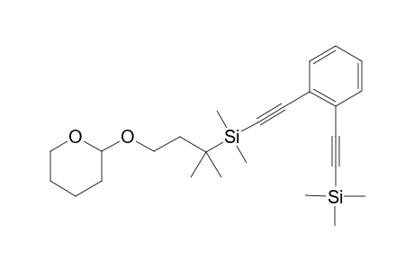 2-{3'-{Dimethyl-{{2'-[(trimethylsilyl)ethynyl]phenyl}ethynyl}silyl-3'-methylbutoxy}tetrahydro-2H-pyran