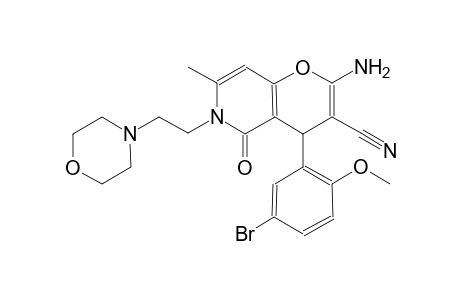 2-amino-4-(5-bromo-2-methoxyphenyl)-7-methyl-6-[2-(4-morpholinyl)ethyl]-5-oxo-5,6-dihydro-4H-pyrano[3,2-c]pyridine-3-carbonitrile