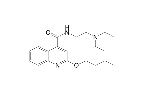 4-Quinolinecarboxamide, 2-butoxy-N-(2-(diethylamino)ethyl)-