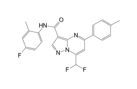 7-(difluoromethyl)-N-(4-fluoro-2-methylphenyl)-5-(4-methylphenyl)pyrazolo[1,5-a]pyrimidine-3-carboxamide