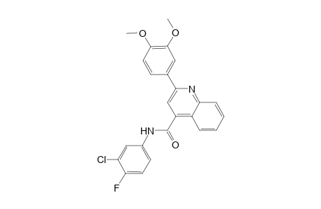 N-(3-chloro-4-fluorophenyl)-2-(3,4-dimethoxyphenyl)-4-quinolinecarboxamide