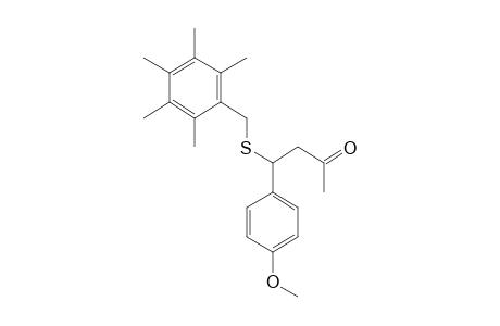 4-(p-methoxyphenyl)-4-[(2,3,4,5,6-pentamethylbenzyl)thio]-2-butanone