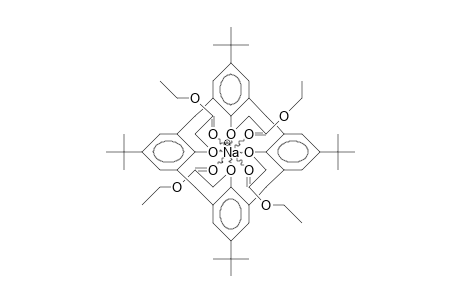 5,11,17,23-Tetra-tert-butyl-25,26,27,28-tetrakis(ethoxycarbonylmethoxy)calix(4)arene sodium cation complex