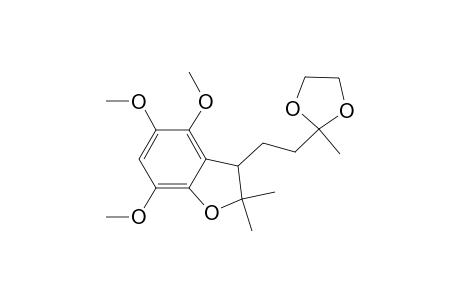 3-(3,3-ethylenedioxybutyl)-4,5,7-trimethoxy-2,2-dimethyl-2,3-dihydrobenzofuran