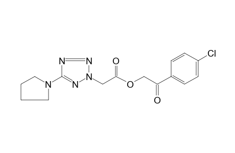 5-(1-pyrrolidinyl)-2H-tetrazole-2-acetic acid, p-chlorophenacyl ester