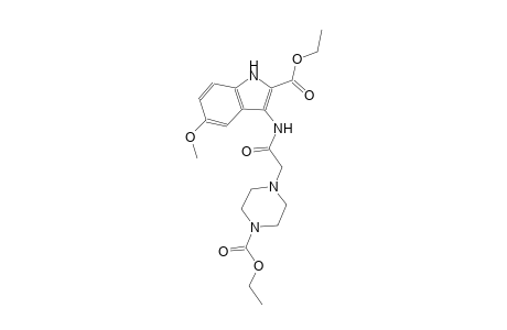 ethyl 3-({[4-(ethoxycarbonyl)-1-piperazinyl]acetyl}amino)-5-methoxy-1H-indole-2-carboxylate