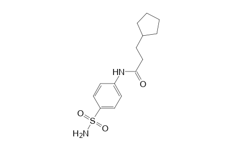 N-[4-(aminosulfonyl)phenyl]-3-cyclopentylpropanamide