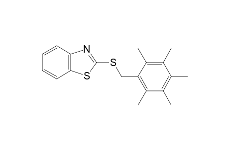 2-[(2,3,4,5,6-pentamethylbenzyl)thio] benzothiazole