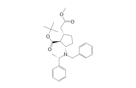 TERT.-BUTYL-(1S,2S,5S,ALPHA-S)-2-N-BENZYL-N-ALPHA-METHYLBENZYLAMINO-5-METHOXYCARBONYLMETHYL-CYCLOPENTANE-1-CARBOXYLATE