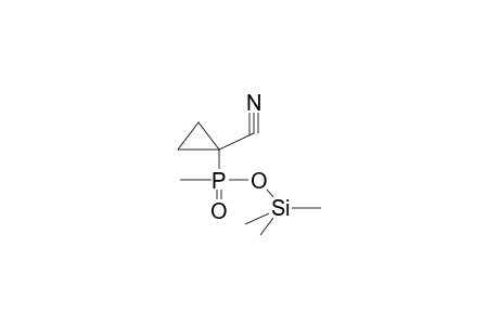 1-TRIMETHYLSILYLOXYMETHYLPHOSPHINYL-1-CYCLOPROPANCARBOXYLIC ACID,NITRILE