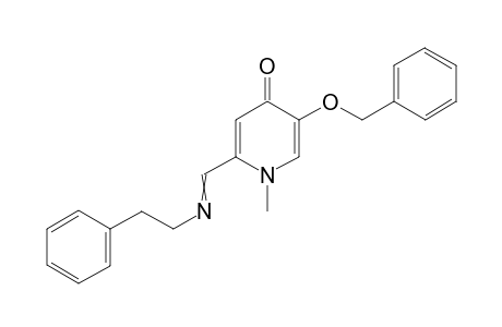 5-(Benzyloxy)-1-methyl-2-((phenethylimino)methyl)pyridin-4(1H)-one