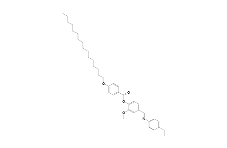 4-[N-(p-ethylphenyl)formimidoyl]-2-methoxyphenol, p-(hexadecyloxy)benzoate (ester)