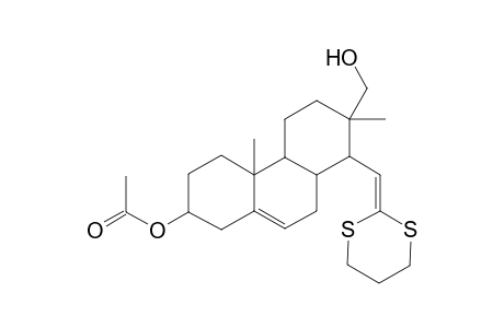 2-Phenanthrenemethanol, 7-acetoxy-2,4b-dimethyl-1-(1,3-dithian-2-ylmethylene)-1,2,3,4,4a,4b,5,6,7,8,10,10a-dodecahydro-