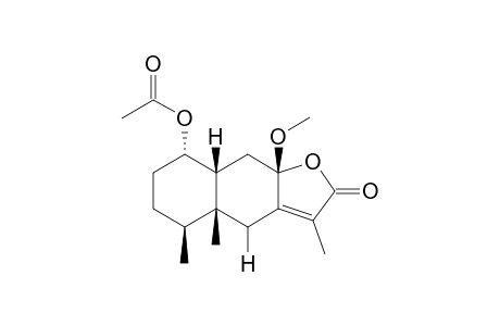 1.alpha.-Acetoxy-8.beta.-methoxy-10.beta.H-eremophil-7(11)-en-8.alpha.,12-olide