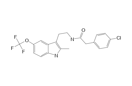 2-(4-Chlorophenyl)-N-[2-[2-methyl-5-(trifluoromethyloxy)-1H-indol-3-yl]ethyl]ethanamide