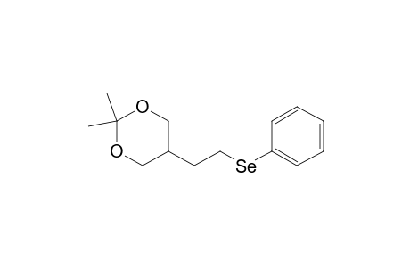 1,3-Dioxane, 2,2-dimethyl-5-[2-(phenylseleno)ethyl]-