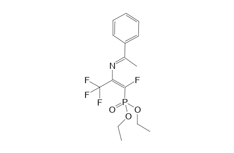 Diethyl (1E)-1,3,3,3-tetrafluoro-2-(1-phenylethylideneamino)prop-1-enylphosphonate