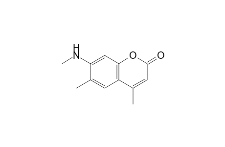 4,6-dimethyl-7-(methylamino)coumarin