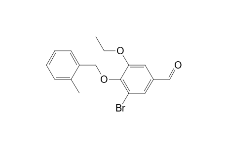 3-Bromo-5-ethoxy-4-[(2-methylphenyl)methoxy]benzaldehyde