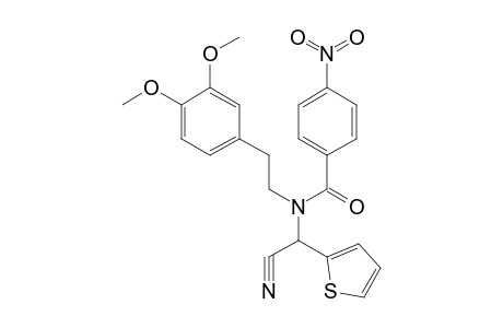 N-(a-cyano-2-thenyl)-N-(3,4-dimethoxyphenethyl)-p-nitrobenzamide