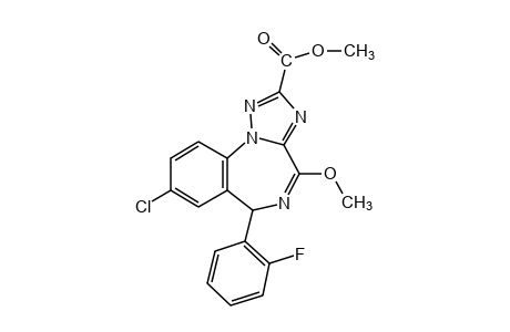 8-chloro-6-(o-fluorophenyl)-4-methoxy-6H-s-triazolo[1,5-a][1,4]benzodiazepine-2-carboxylic acid, methyl ester