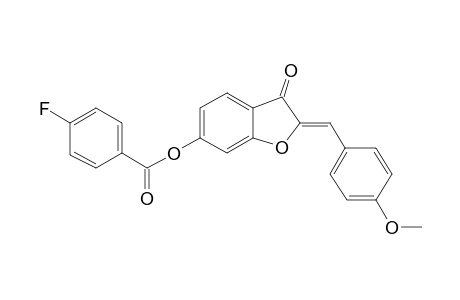 Benzoic acid, 4-fluoro-, 2-(4-methoxybenzylidene)-3-oxo-2,3-dihydrobenzofuran-6-yl ester