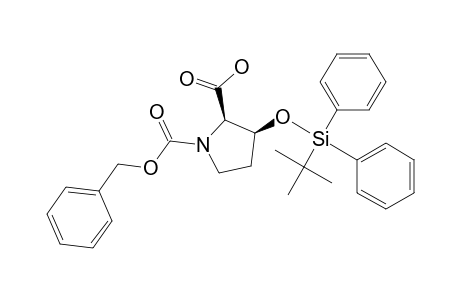 (2R,3S)-1-benzyloxycarbonyl-3-[tert-butyl(diphenyl)silyl]oxy-pyrrolidine-2-carboxylic acid