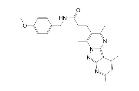 pyrido[2',3':3,4]pyrazolo[1,5-a]pyrimidine-3-propanamide, N-[(4-methoxyphenyl)methyl]-2,4,8,10-tetramethyl-